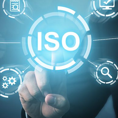 Concept of ISO standards quality control assurance warranty business technology